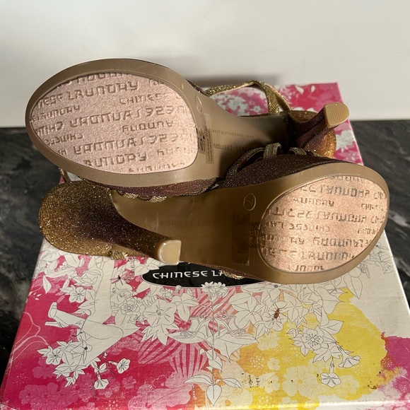 Chinese Laundry Take Care Golden High Heel Sandal - Picture 6 of 9
